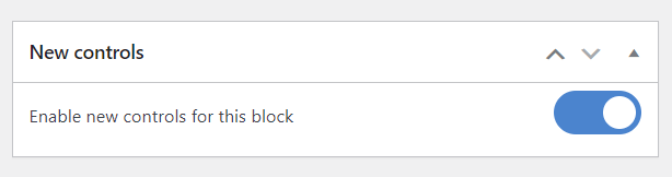 New control interface toggle